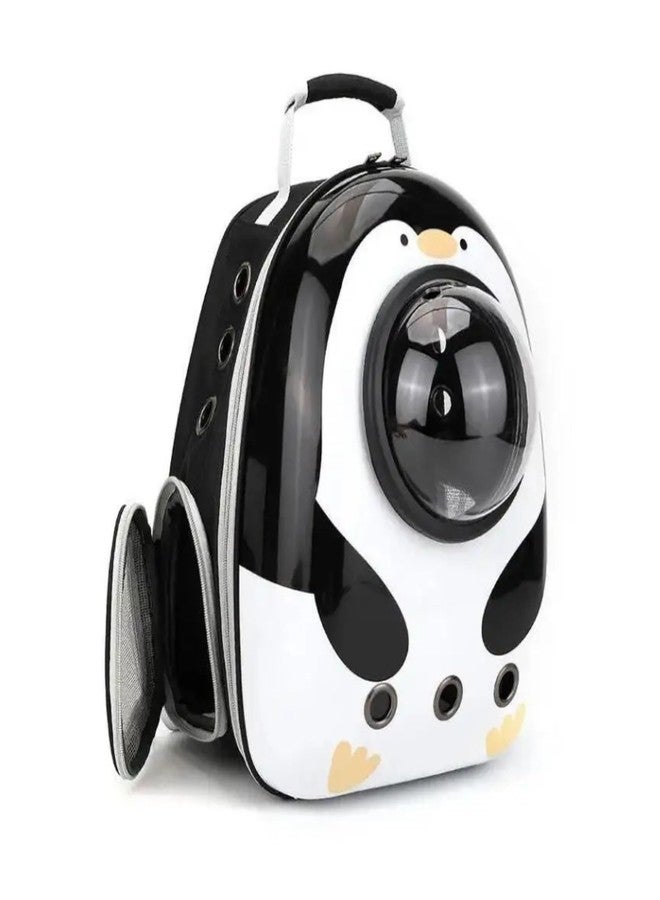 PET FUN Space Astronaut Pet Carry Bag | Capsule Carrier Backpack for Travel, Hiking & Camping | Breathable, Transparent Bubble Window Airline-Approved for Cats and Dogs (Frosty Penguin) - Image 1